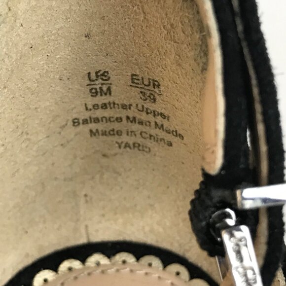 Sam Edelman Black Suede Open Toe Block Heel Sandals Size 9M - Picture 10 of 12